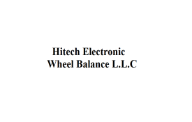 Hitech Electronic Wheel Balance L.L.C
